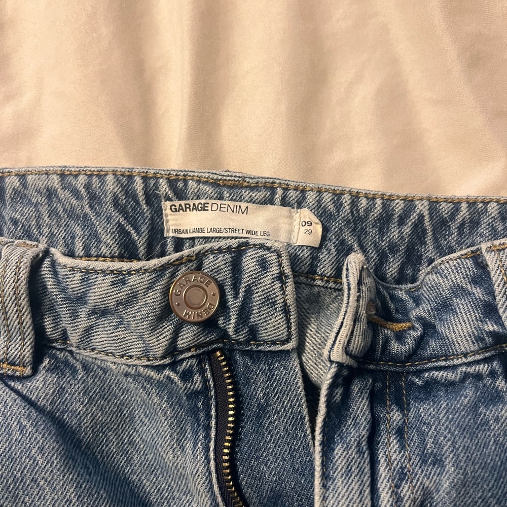 Garage Denim Straight Leg Pants - Blue